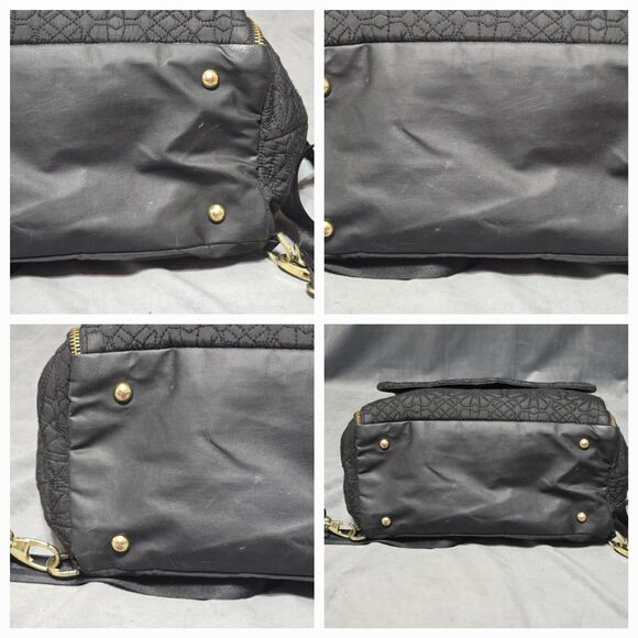 Petunia Pickle Bottom Convertible Backpack Tote Diaper Bag Black Floral Quilted - Picture 6 of 16